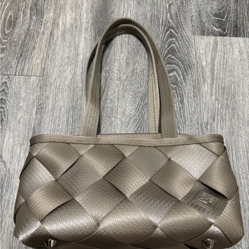 Maggie Bags Metallic Seatbelt Tote Bag